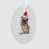 Mops Weihnachtsbaum Lichter Weihnachtsweih Weihnac Ornament (Vorderseite)