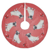 Mops-Weihnachtsbaum-Rock Polyester Weihnachtsbaumdecke (Vorderseite)