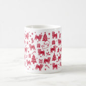 Mops Weihnachtsdesign Kaffeetasse (Mittel)