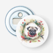 Mops Weihnachtsfest Flaschenöffner (Vorderseite)
