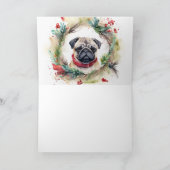 Mops Weihnachtsfest Karte (Innenseite)