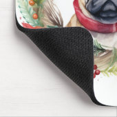 Mops Weihnachtsfest Mousepad (Ecke)