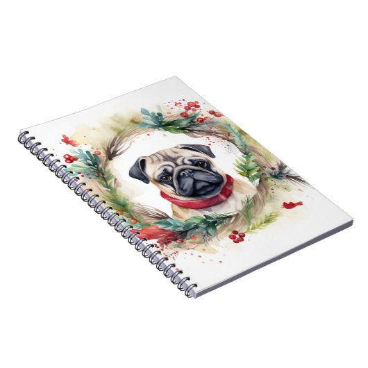 Mops Weihnachtsfest Notizblock (Rechte Seite)