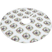 Mops Weihnachtsfest Polyester Weihnachtsbaumdecke (Schrägansicht)