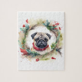 Mops Weihnachtsfest Puzzle (Vertikal)