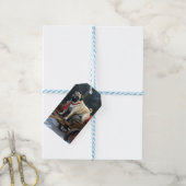 Mops Weihnachtsfest Saison Geschenkanhänger (Mit Garn)