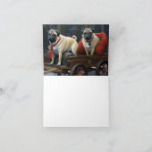 Mops Weihnachtsfest Saison Karte (Innenseite)