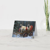 Mops Weihnachtsfest Saison Karte (Vorderseite)