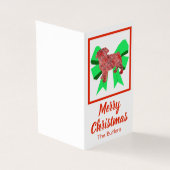 Mops Weihnachtsgebäck & Grüner Bow Geschenk (Vorderseite)