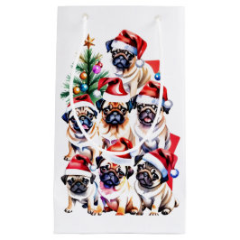 Mops Weihnachtsgeschenk Kleine Geschenktüte