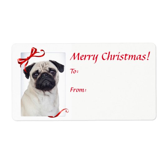 Mops Weihnachtsgeschenke Stickers (Vorne)