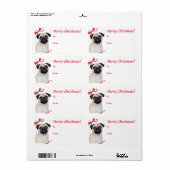 Mops Weihnachtsgeschenke Stickers (Vorne)