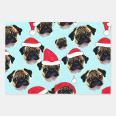 Mops Weihnachtsgeschenkpapier Geschenkpapier Set (Vorderseite 3)