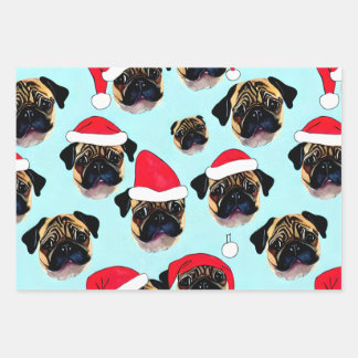 Mops Weihnachtsgeschenkpapier Geschenkpapier Set