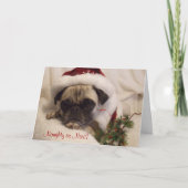 Mops-Weihnachtskarte Feiertagskarte (Vorderseite)
