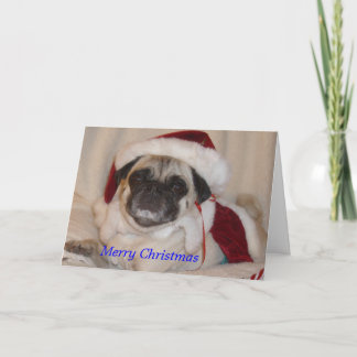 Mops-Weihnachtskarte Feiertagskarte
