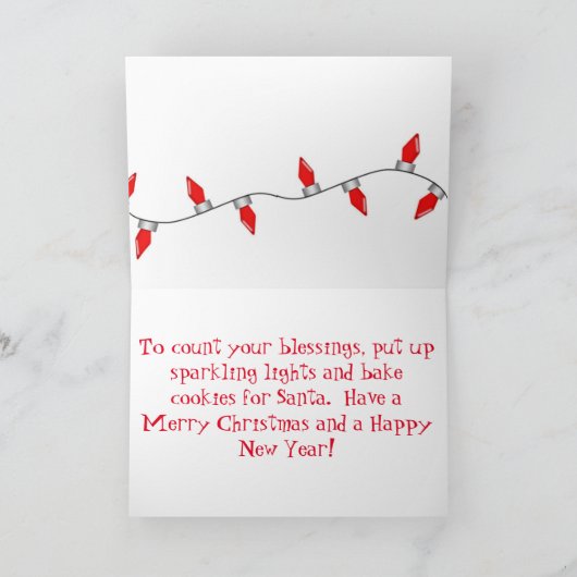 Mops-Weihnachtskarte Feiertagskarte (Innenseite)