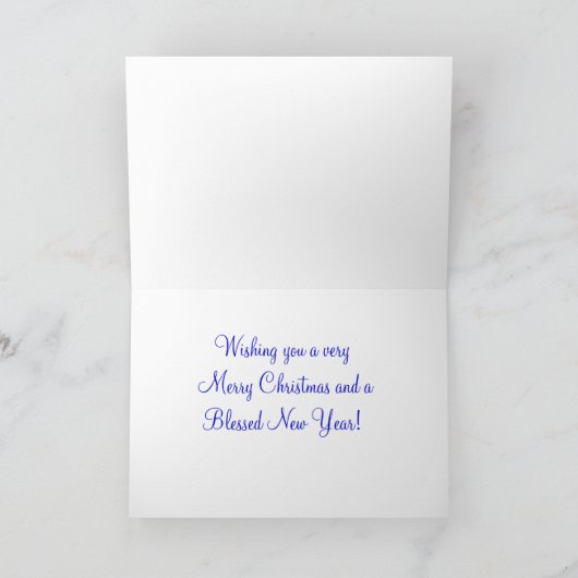 Mops Weihnachtskarte Feiertagskarte (Innenseite)