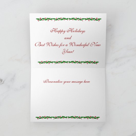 Mops Weihnachtskarten Feiertagskarte (Innenseite)