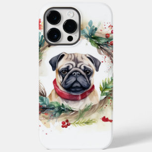 Mops-Weihnachtskranz Festlicher Hund Case-Mate iPhone 14 Pro Max Hülle