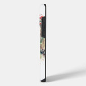 Mops-Weihnachtskranz Festlicher Hund iPhone Hülle (Linke Seite)