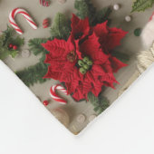 Mops Weihnachtsmuster Fleecedecke (Ecke)