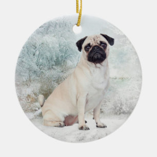 Mops Weihnachtsschmuck
