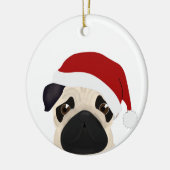 Mops Weihnachtsschmuck (Links)