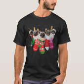 Mops Weihnachtssocken T - Shirt Weihnachten Weihna (Vorderseite)