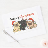 Mops Weihnachtstiere Niedlich Hunde Merry Sticker (Umschlag)