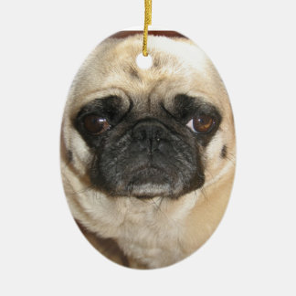 Mops-Weihnachtsverzierung Keramik Ornament