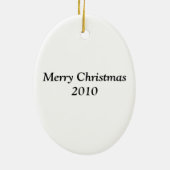 Mops-Weihnachtsverzierung Keramik Ornament (Hinten)