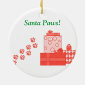 Mops-Weihnachtsverzierung Keramikornament (Hinten)