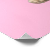 Mops-Welpe-benutzerdefinierte Hintergrundfarbe Poster (Ecke)