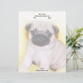 Mops-Welpe Briefbogen (Stehend Vorderseite)