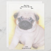 Mops-Welpe Briefbogen (Vorne/Hinten)