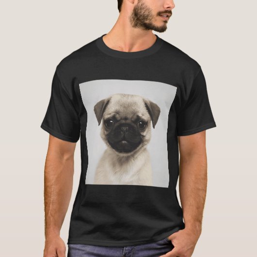 Mops-Welpe - Bunt T-Shirt (Vorderseite)