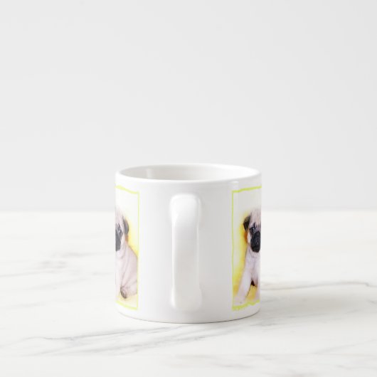Mops-Welpe Espressotasse (Rückseite)