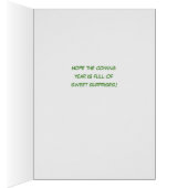 Mops Welpe florale Geburtstagkarte (Innen (Rechts))