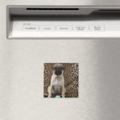 Mops Welpe gegen Tierdruck 2 Magnet (In Situ (Geschirrspüler))
