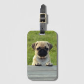 Mops-Welpe Gepäckanhänger (Vorderseite Vertikal)