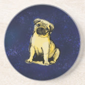 Mops Welpe Getränkeuntersetzer (Vorne)