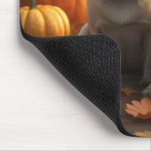 Mops Welpe Herbst Kürbis Mousepad (Ecke)