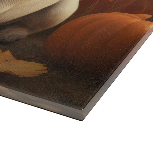 Mops Welpe Herbst Kürbis Schneidebrett (Ecke)