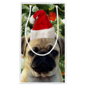 Mops Welpe Hund Weihnachtsbaum Ornamente Schneeman Kleine Geschenktüte (Vorderseite)