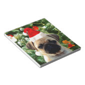 Mops Welpe Hund Weihnachtsbaum Ornamente Schneeman Notizblock (angewinkelt)