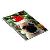 Mops Welpe Hund Weihnachtsbaum Ornamente Schneeman Notizblock (Rechte Seite)