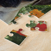 Mops Welpe Hund Weihnachtsbaum Ornamente Schneeman Puzzle (Seite)