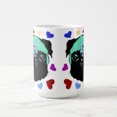 Mops-Welpe im PopArt-Retro-Stil Kaffeetasse (Mittel)