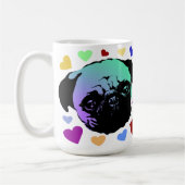 Mops-Welpe im PopArt-Retro-Stil Kaffeetasse (Links)